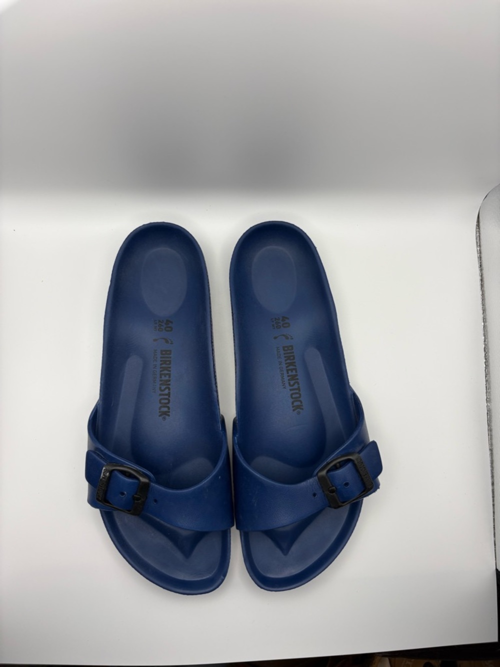 Birkenstock Madrid Eva Blue Sandals Slides Slip On Womens Size 9 EXCELLENT SHAPE - Picture 7 of 7